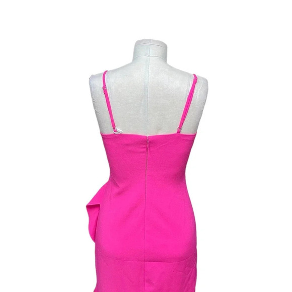 LIKELY Laverna Ruffle‎ Midi Dress Fuchsia Pink Size 0 - Picture 9 of 13
